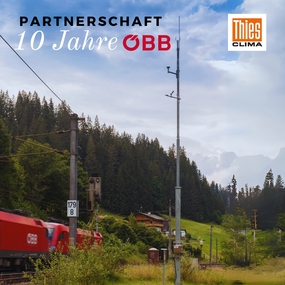 10 anos de parceria entre a ÖBB e a Thies CLIMA: uma retrospectiva da precisão e confiabilidade!